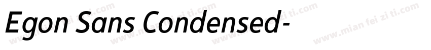 Egon Sans Condensed字体转换